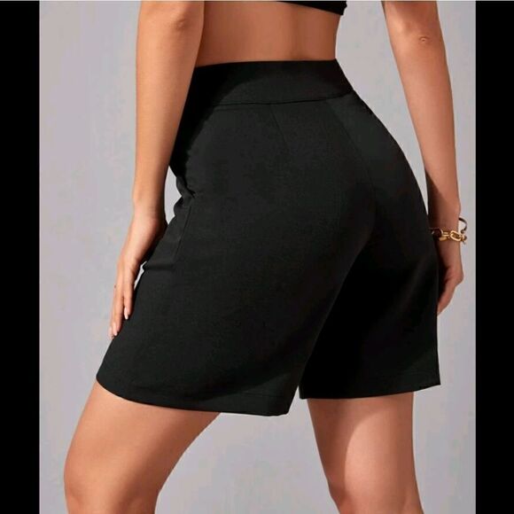 EMERY ROSE Solid High Waist Slant Pocket Shorts Medium/6 - Picture 5 of 7